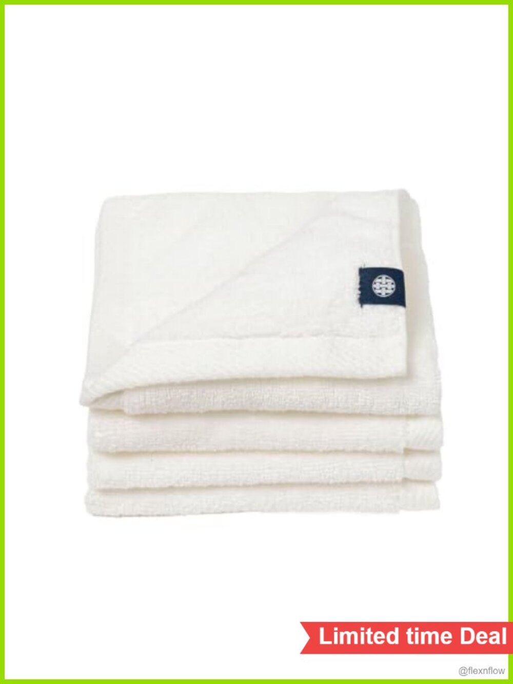 Japanese Cotton Face Towels Set of 4 Soft Absorbent Washcloths Spa